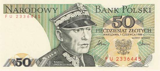 50 Zloty Polen p142c 1986